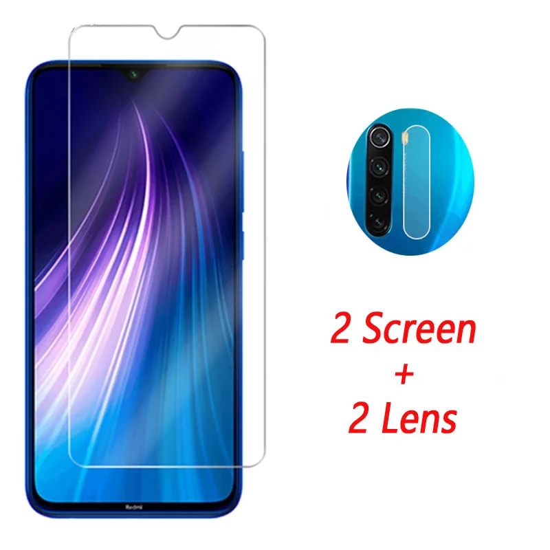 2PCS Закаленное стекло для Xiaomi редми Примечание 9S экран протектор стекла Обратите