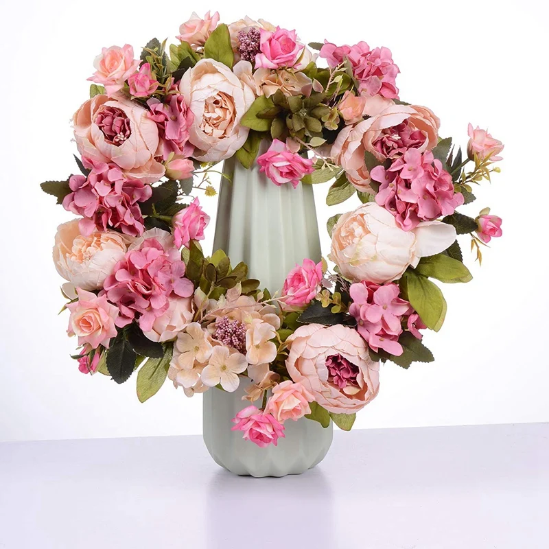 Artificial Flower Wreath Peony - 16inch Door Spring Round For The Front Wedding Home Decor | Дом и сад