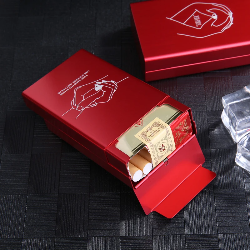 Металлическая коробка для сигарет из алюминиевого сплава Автоматический