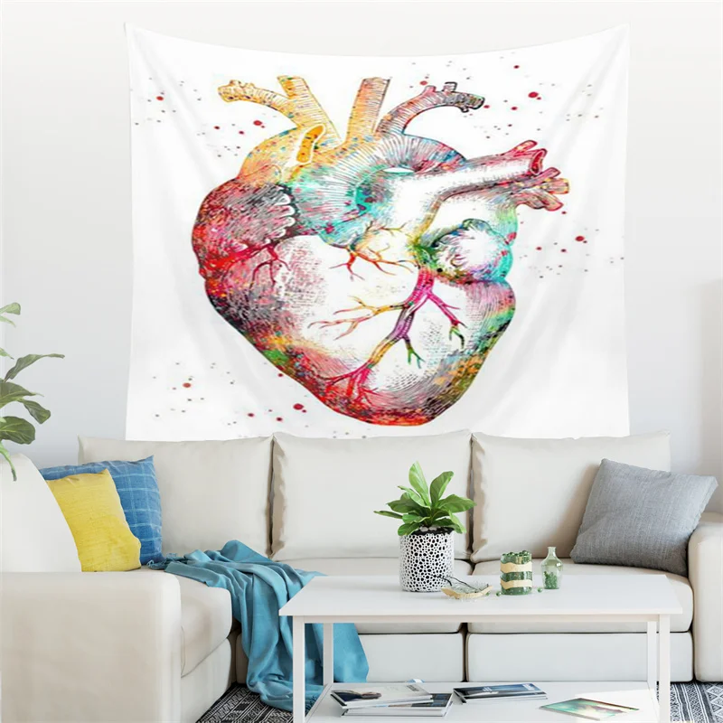 

Organ Heart Brain Tapestry Color Tapestry Wall Decoration Tapestry Dormitory Room Decoration Blanket tapestry wall hanging