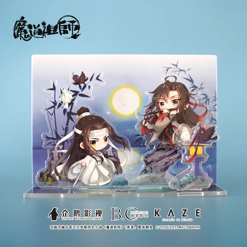 

Двусторонняя Подставка-фигурка Grandmaster of Demonic Culture Q Version, Настольная аниме игрушка Wuxian Wangji