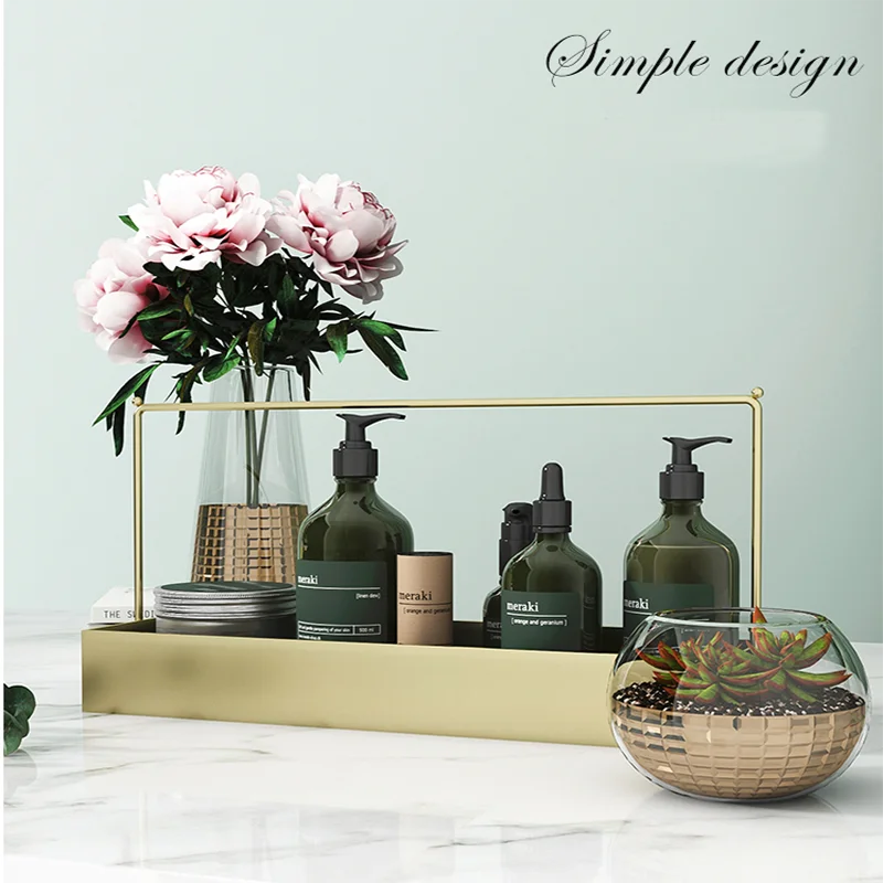 Металлическая настольная стойка в скандинавском стиле Простой ящик для хранения