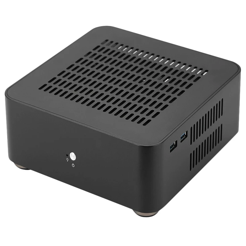

AU42 -L80S Computer Cases Aluminum Chassis Desktop Mainframe with Usb 3.0 Port Hollow for Game Chassis Diy Mini Pc Itx Case Blac