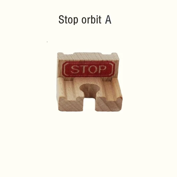 Stop orbit A Автомобильный деревянный трек железнодорожный поезд направляющее устройство аксессуары деревянная дорога Игрушка аксессуары работать со всеми основными брендами поездов - Цвет: Stop orbit A