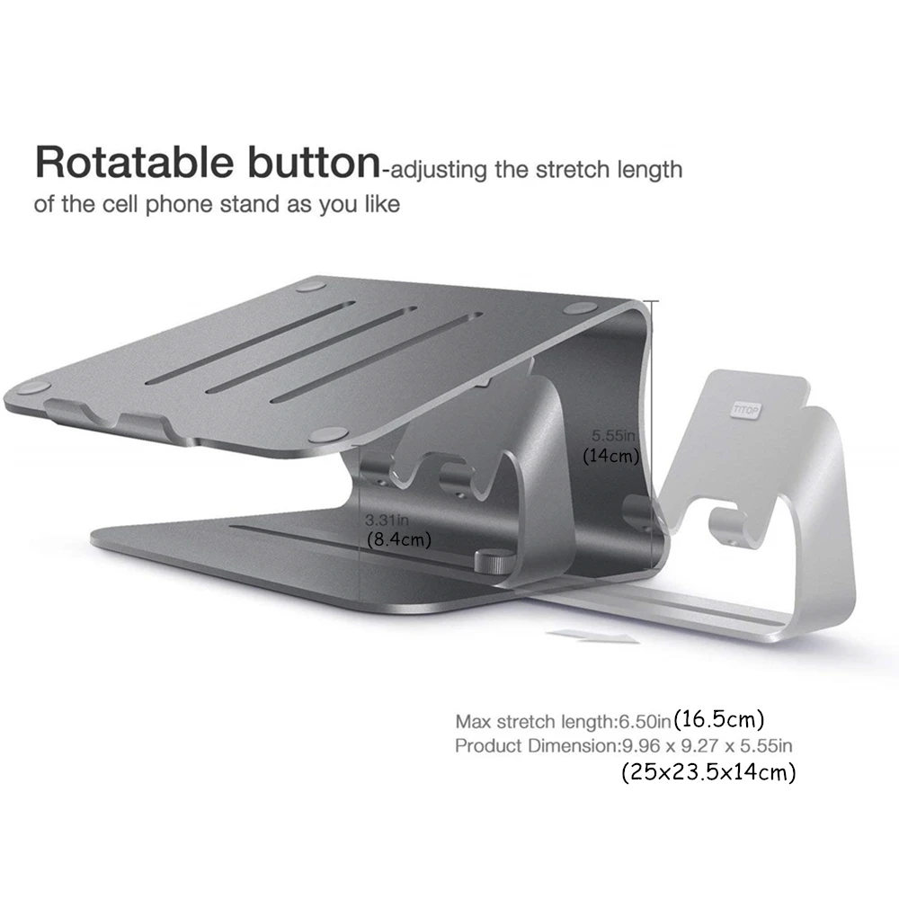 2 в 1 Подставка для ноутбука настольная подставка сотового телефона