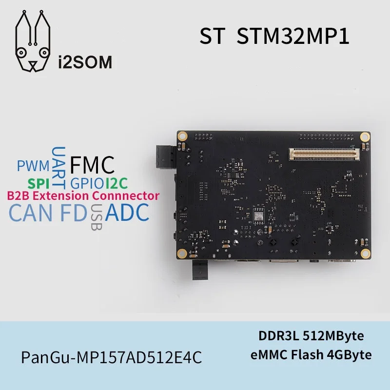 1 шт. набор для разработки i2SOM PanGu ARM Linux с STM32MP1 серии STM32MP157A MCU и акриловой оболочкой
