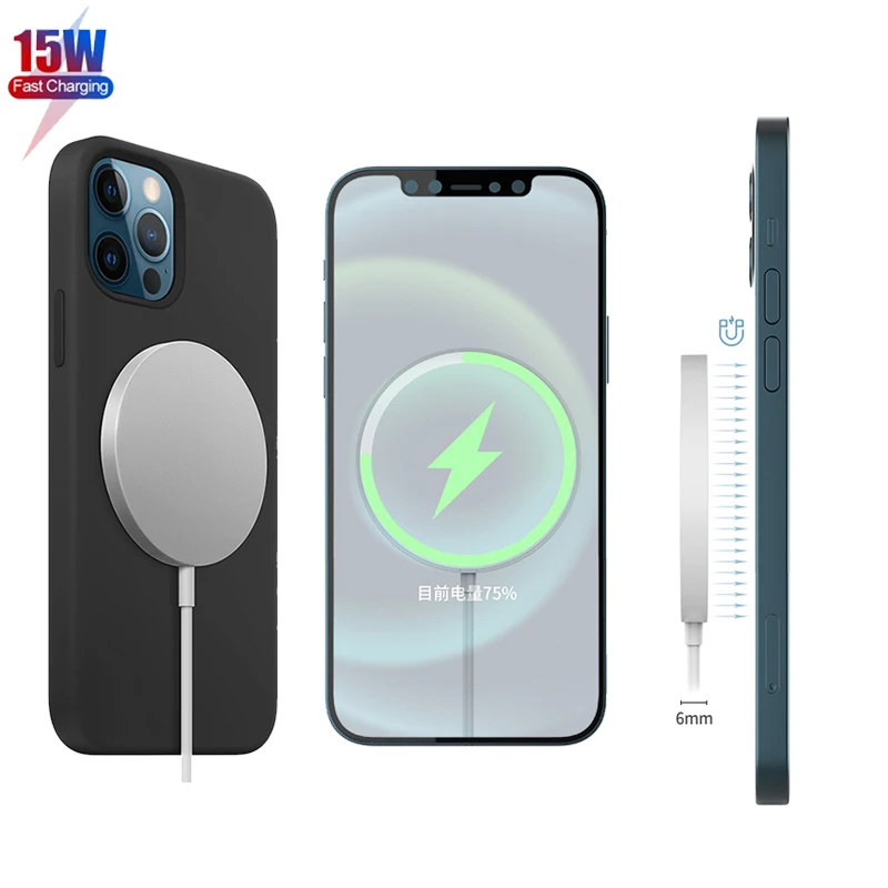 

15W Magnetic Wireless Charger for Iphone 12 Series Fast Charger for Apple Iphone 12 Series Usb C Charging Device Adapter