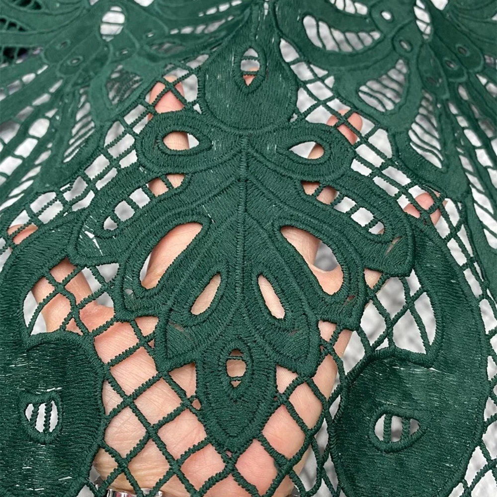 Анна новейшая небесно-голубая африканская кордовая кружевная Водорастворимая