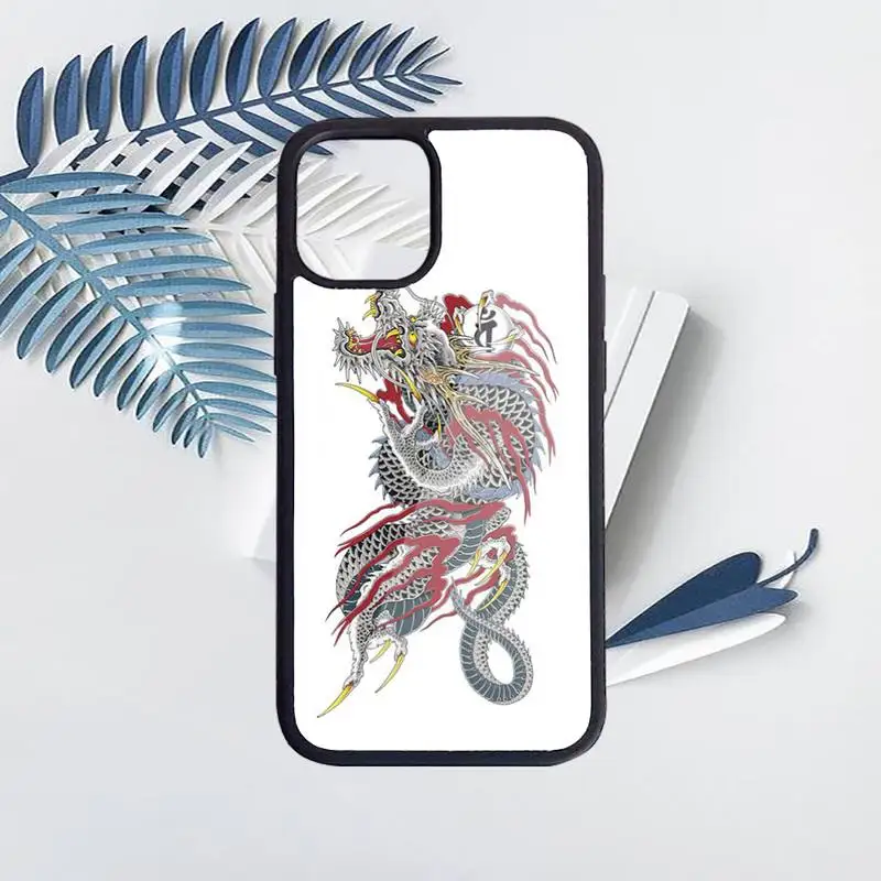 

Flower dragon snake Phone Case for iPhone 11 12 pro XS MAX 8 7 6 6S Plus X 5S SE 2020 XR Hard PC