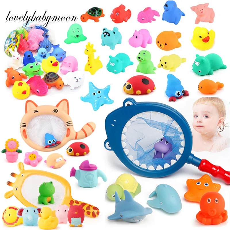 Набор игрушек для плавания с милыми животными мягкая резиновая игрушка купания