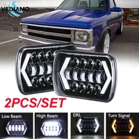 for 82 93 chevy s10 blazer for gmc s15 for jeep 7x6 5x7 projector led headlights 2pcs ip67 waterproof rate 6500k cars tools