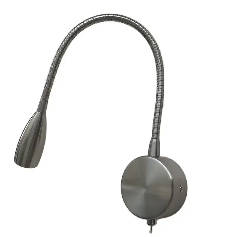 

Topoch Flexible Neck Wall Light with Switch On/Off Hard Wired 3W LED Built-in Driver Focusing Lens Spacing Saving Reading Lamp