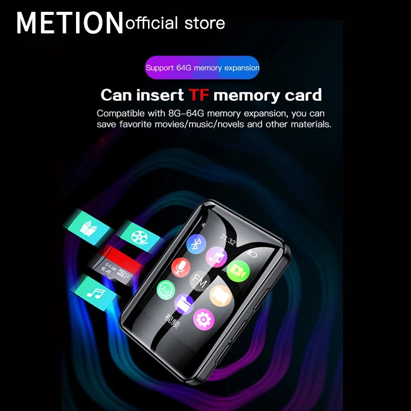 Новинка 2022 MP3-плеер Bluetooth полноэкранный плеер портативный mp3-плееры 16 Гб