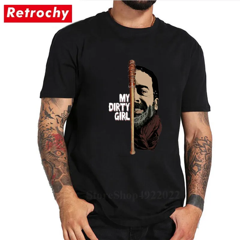 Неган Люсиль футболка Ходячие мертвецы известные фильмы Мужская мода дизайн на