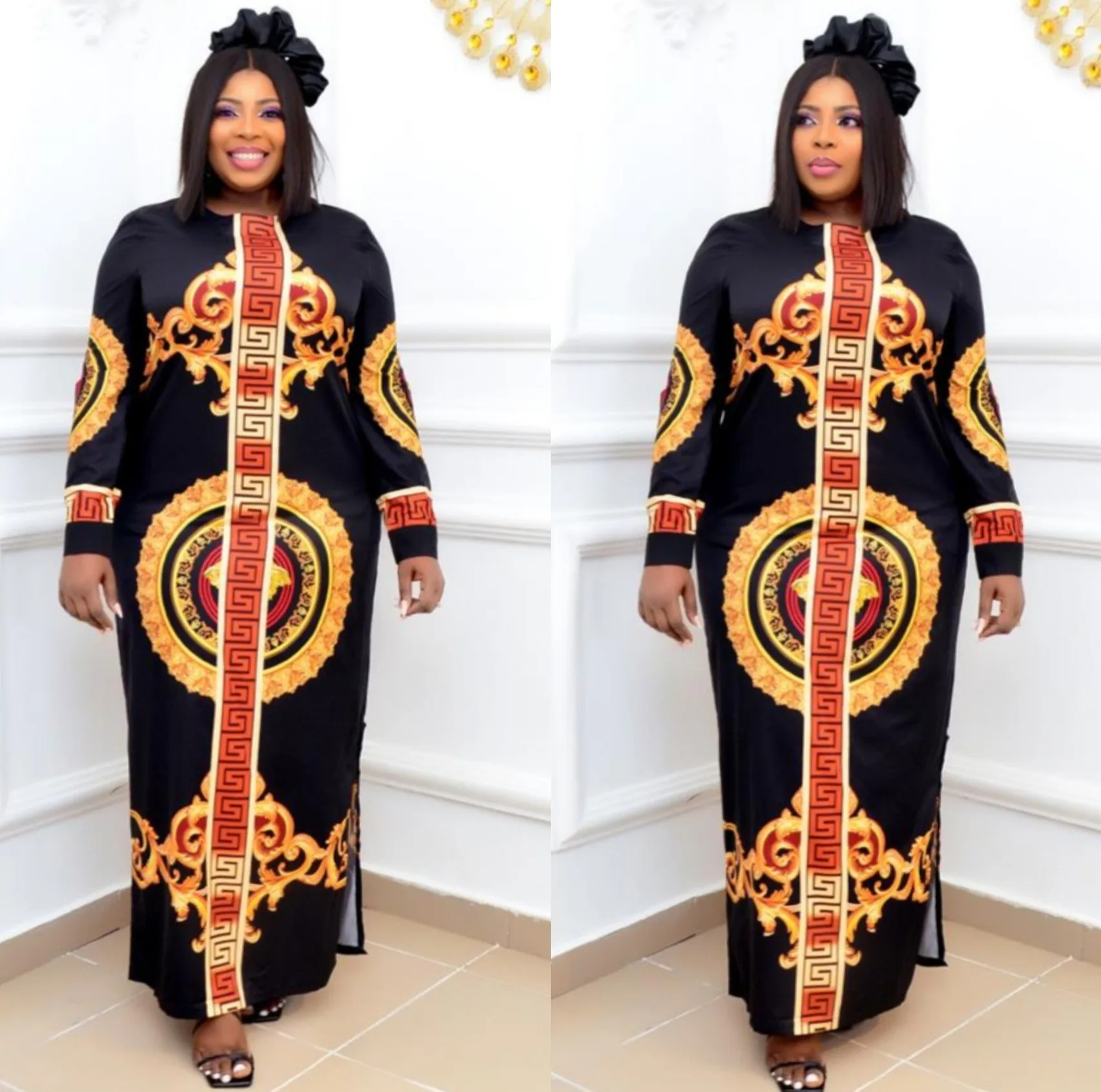 

Plus Size Boubou Dubai African Dresses for Women Ankara Dashiki Long Dress Fashion Muslim Abaya Djellaba Robe Africaine Femme
