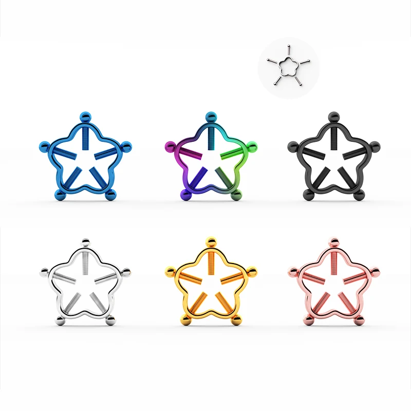 Гера ювелирные изделия Горячие Уникальные Звезды Соски Кольца 316L Нержавеющая