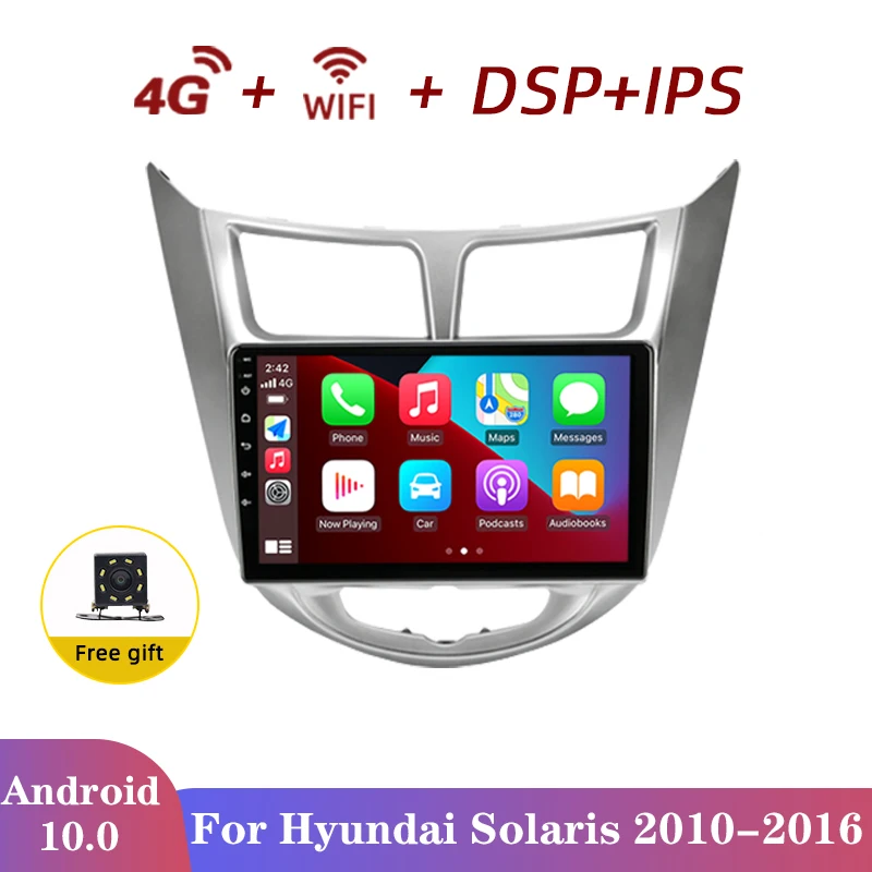 

2 Din Android Car DVD Multimedia Video Player For Hyundai Solaris Accent Verna 2010 2011-2016 Radio Recorder Wifi GPS Navigation