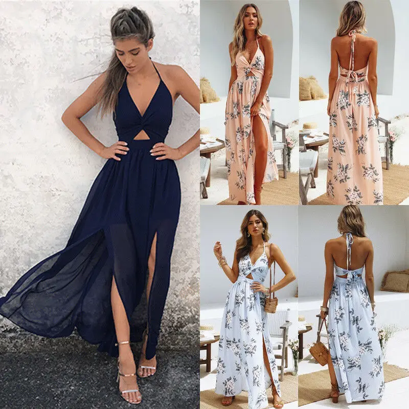 

Women Sexy Sleeveless Solid Color Maxi Long Dress Causal Holiday Beach Party Long Dress Women Vestido Vestidos De Fiesta Robe