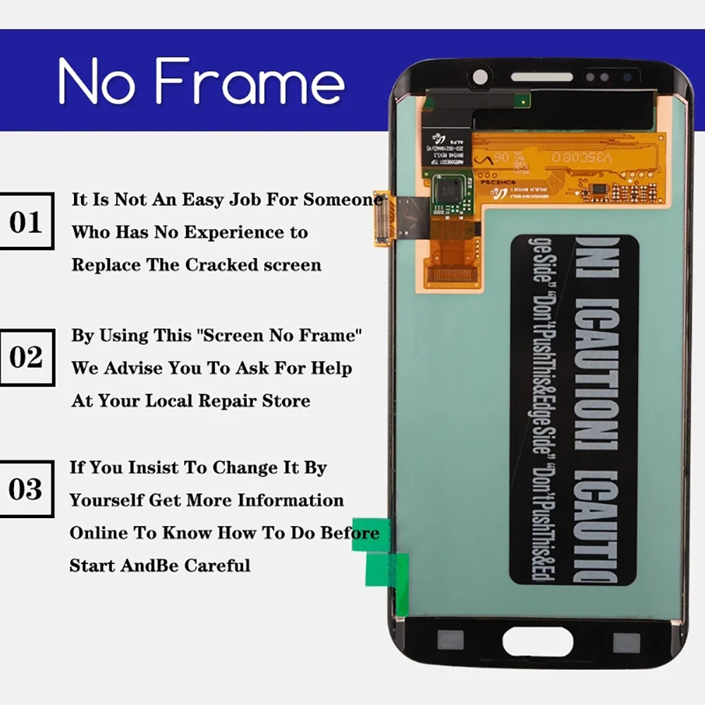 Pantalla t&aacute;ctil LCD Original para Samsung Galaxy S6 Edge, piezas de repuesto de digitalizador-2