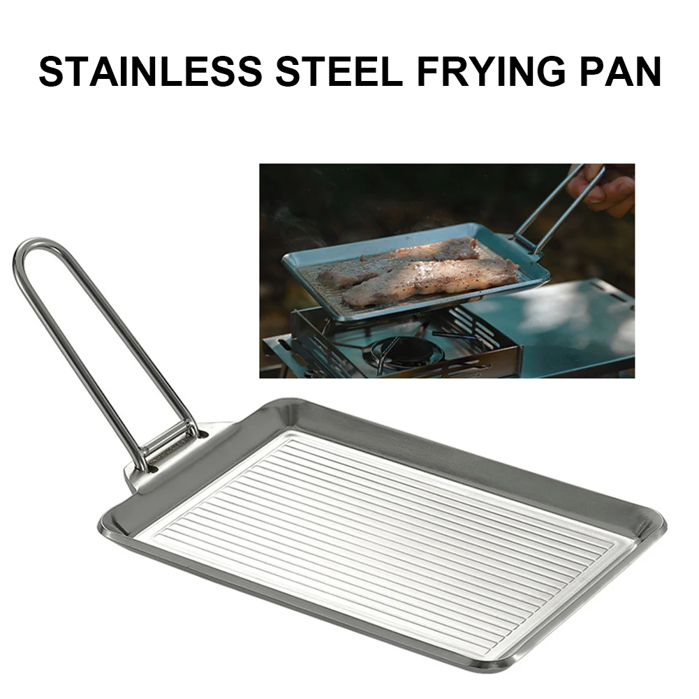 

Outdoor Cookware Camping Folding Frying Pan Cooking Pot with Removable Handle Cooking Saucepan Set for Picnic Camping