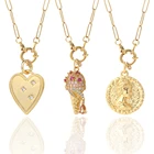 Женское ожерелье с подвеской в виде сердца, ангела