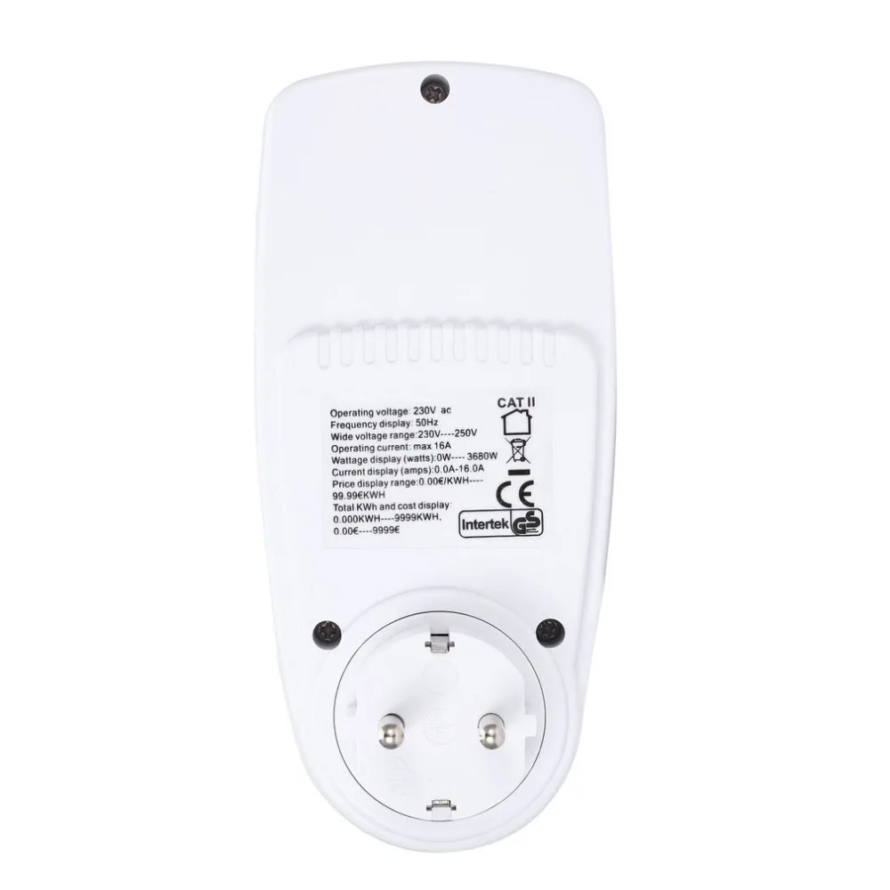 Power Energy Meter Digital Wattmeter KWh Watt Volt Amp Time electricity Cost Factor Monitor Socket Analyzer 220V EU | Дом и сад