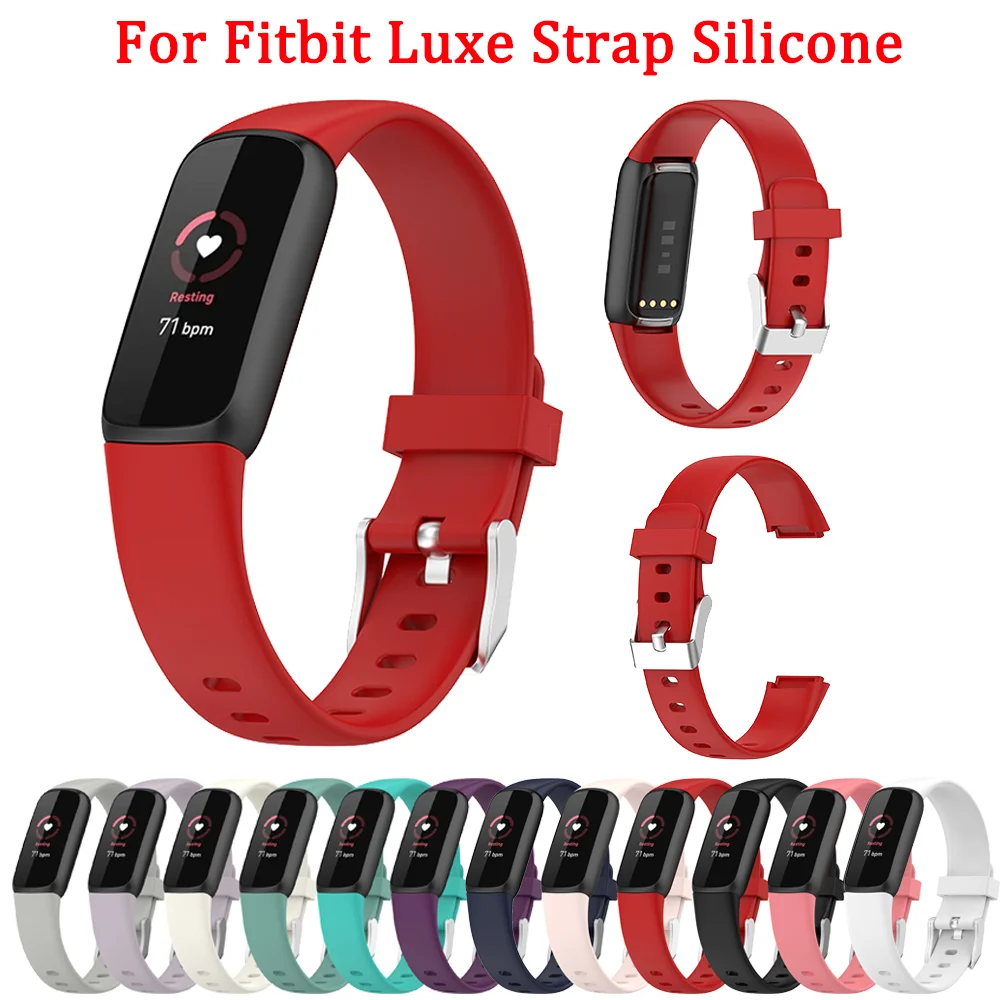 

Спортивный мягкий силиконовый сменный Браслет для Fitbit Luxe Band, Аксессуары для браслета, ремешок на запястье для Fitbit luxe Correa