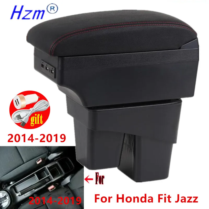 Подлокотник для Honda WRV Jazz /Fit подлокотник автомобиля 2014-2019 задний со светодиодной