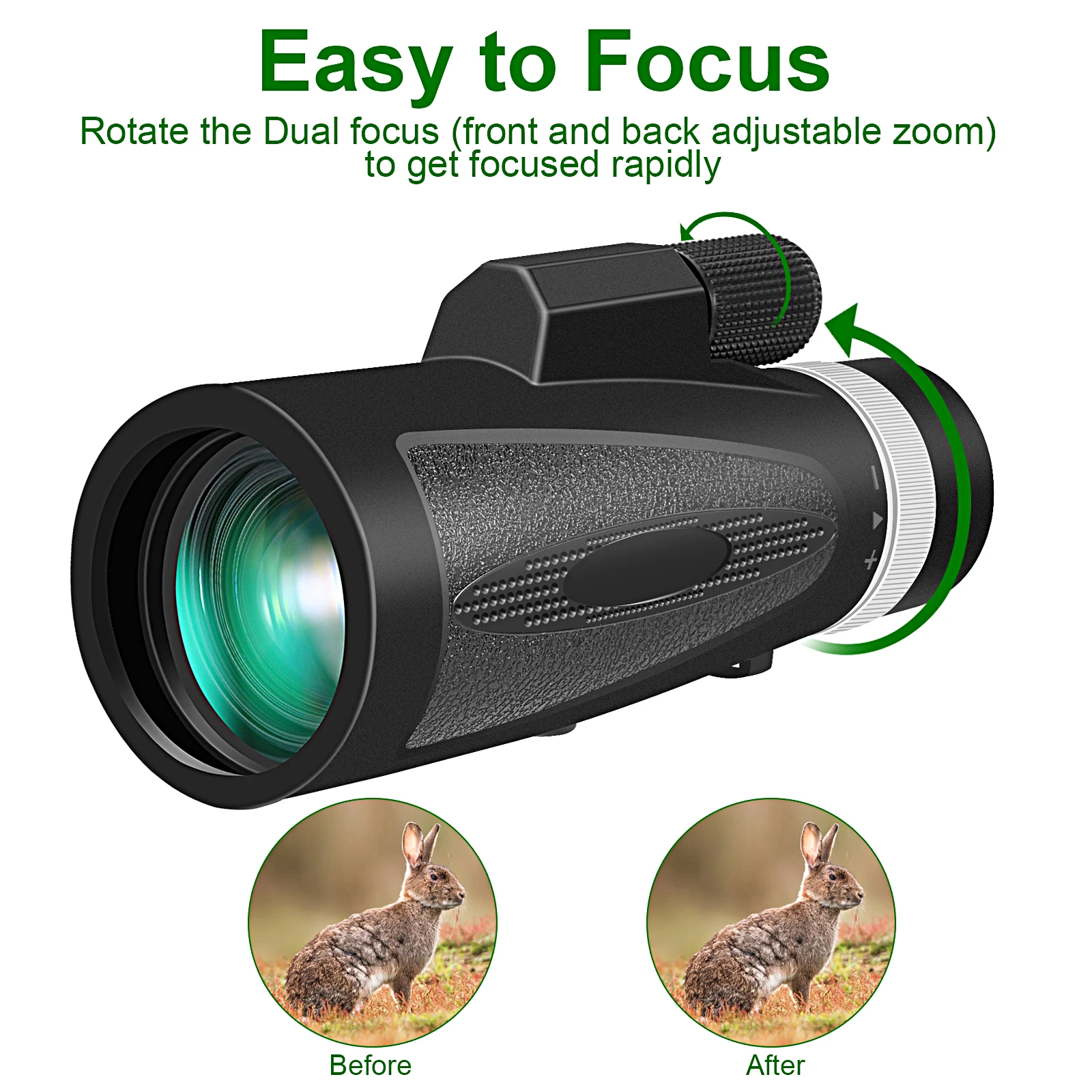 Monocular Dual Focus Optics Zoom Telescope 12X50 for Birds Watching Wildlife Hunting Camping BAK-4 Prism Dustproof Waterproof | Дом и сад