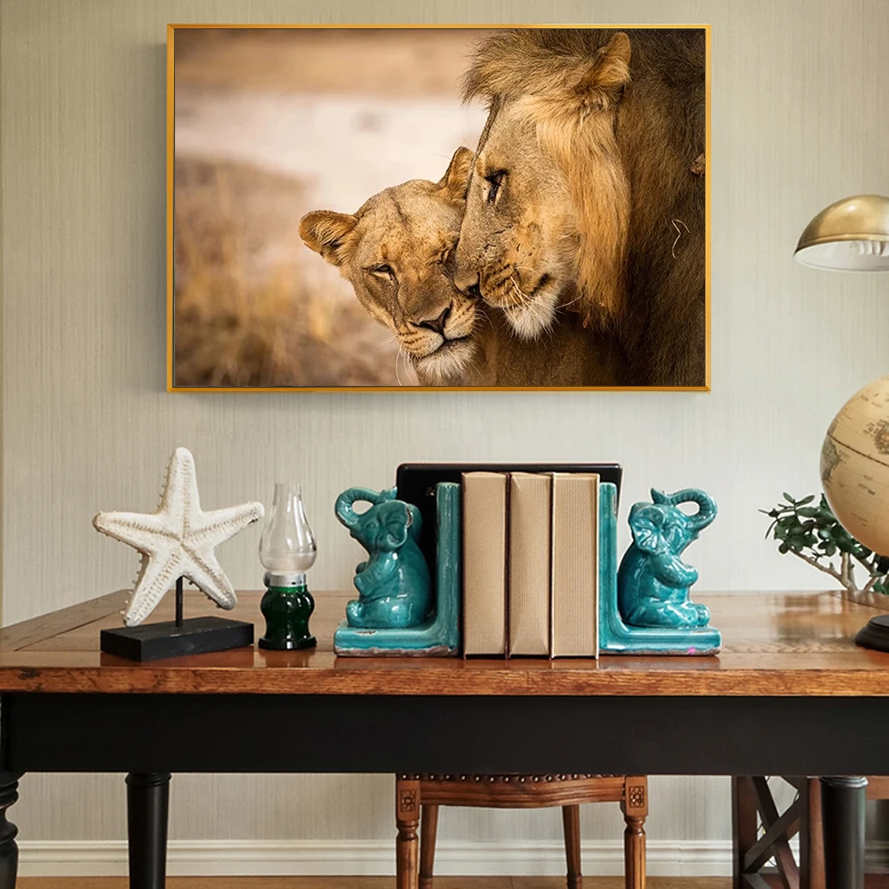 Картина на холсте с изображением природы сына льва пейзажа настенные постеры
