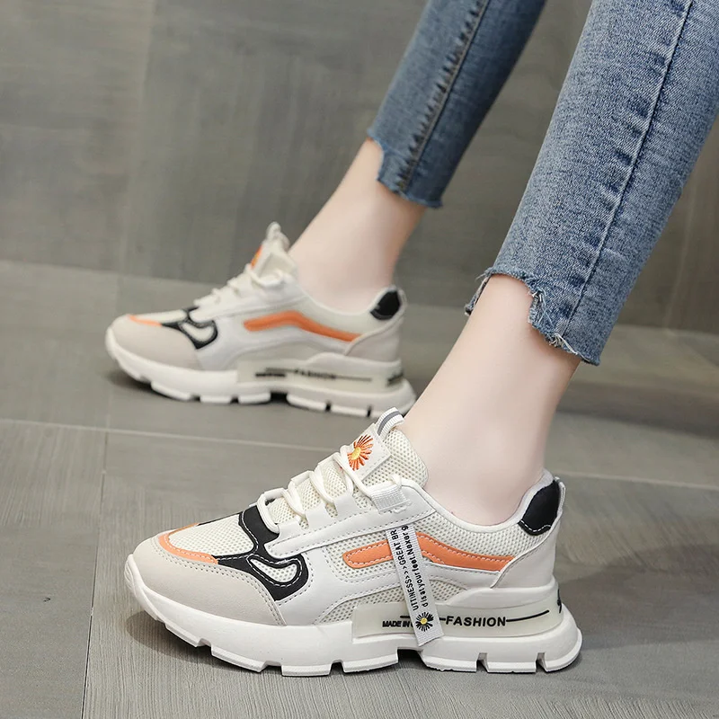 

Korean Old Dad Shoes Women New Student Thick-soled Sneakers Women Lace Up Casual Sports Shoes Women