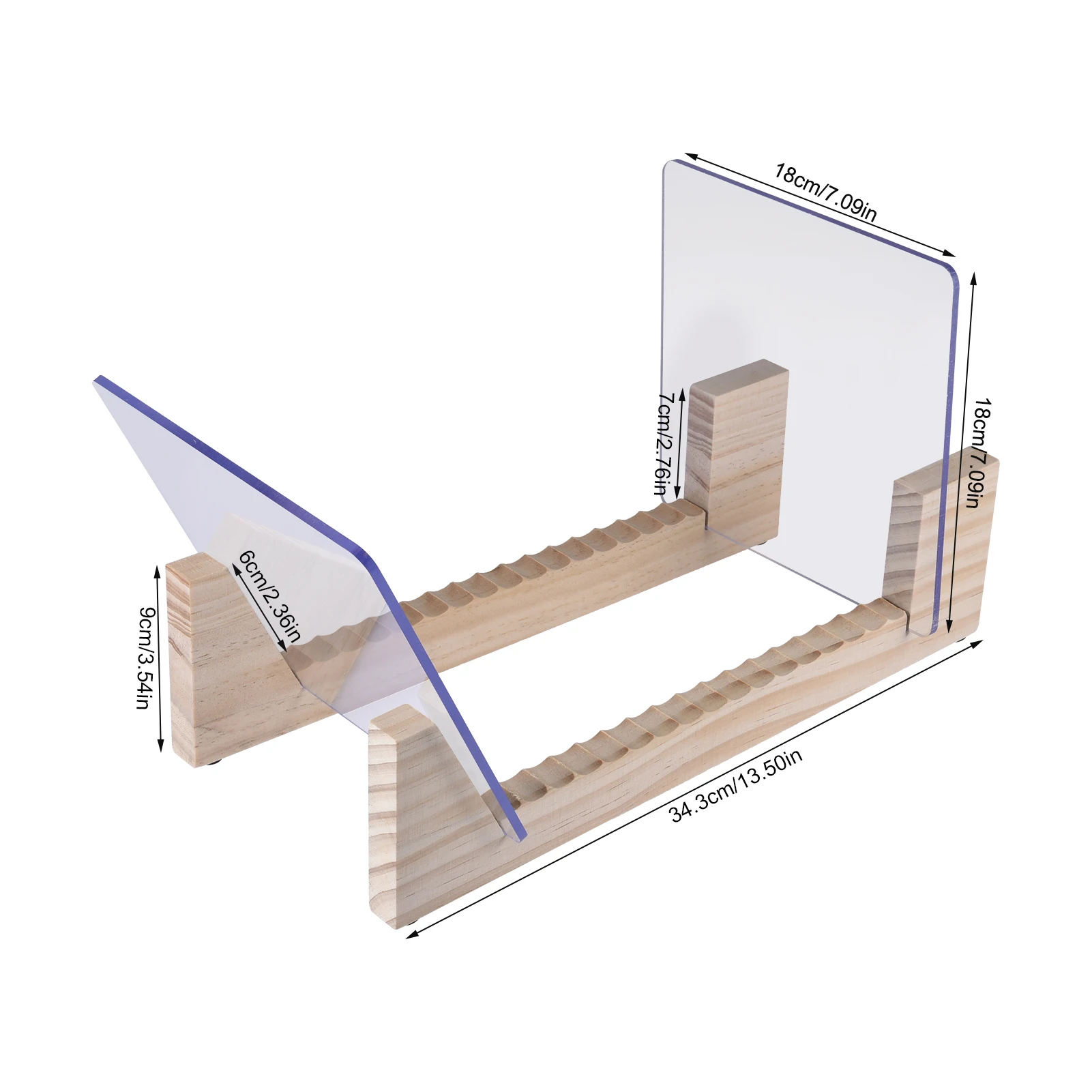 

High Quality Vinyl Record Storage Holder - Acrylic Ends - Display Your Singles And LPs In This Modern Portable Rack Unit NEW