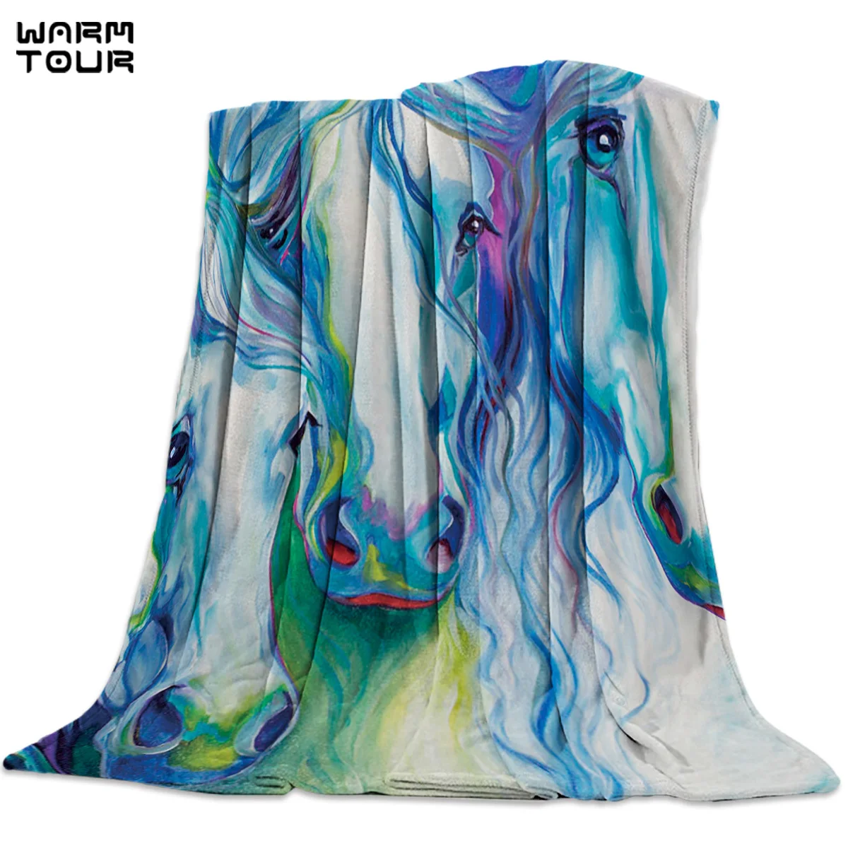 Абстрактный 3 лошади акварельный Мат для рисования Забавный напечатанный мягкий