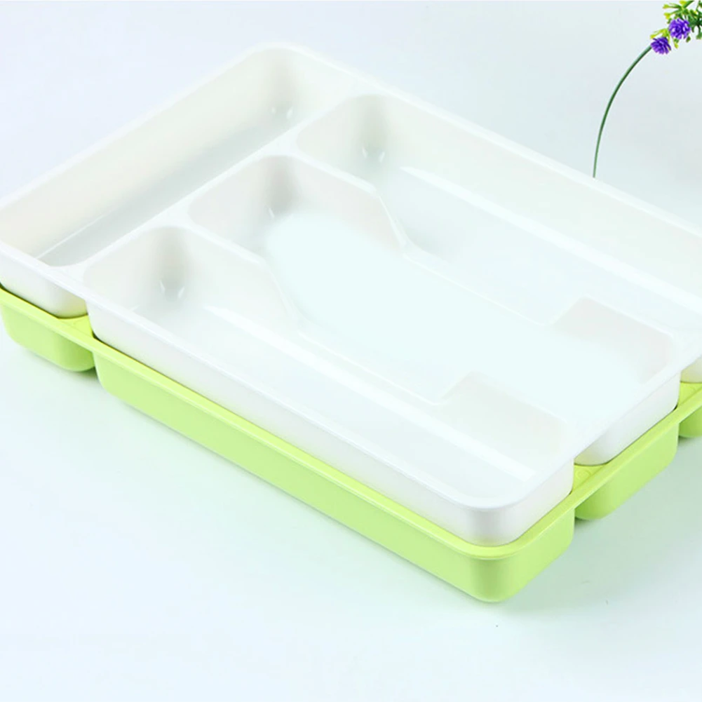 Kitchen Drawer Organizer Tray Spoon Cutlery Cabinet Partition Completed Storage Box Room Organization | Дом и сад