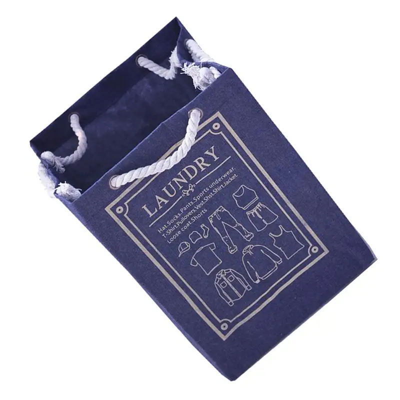 

1pc Large Capacity Portable Laundry Bag Household Storage Bag Laundry Storage Organization (Dark Blue)