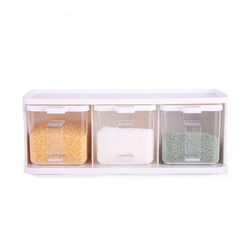 Вертикально приправа коробки специй банка бутылка с ручкой и ложка Кухонный