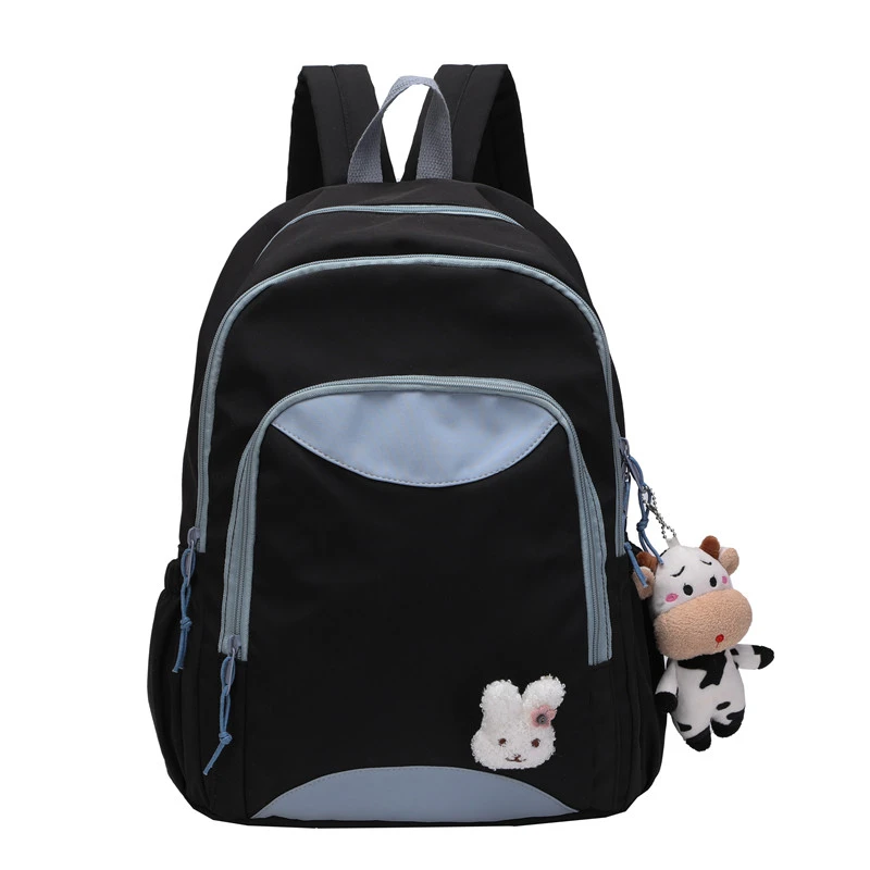 

Удобный вместительный однотонный школьный рюкзак из ткани Оксфорд с милым Кроликом, модный рюкзак, женская сумка, женские сумки для женщин