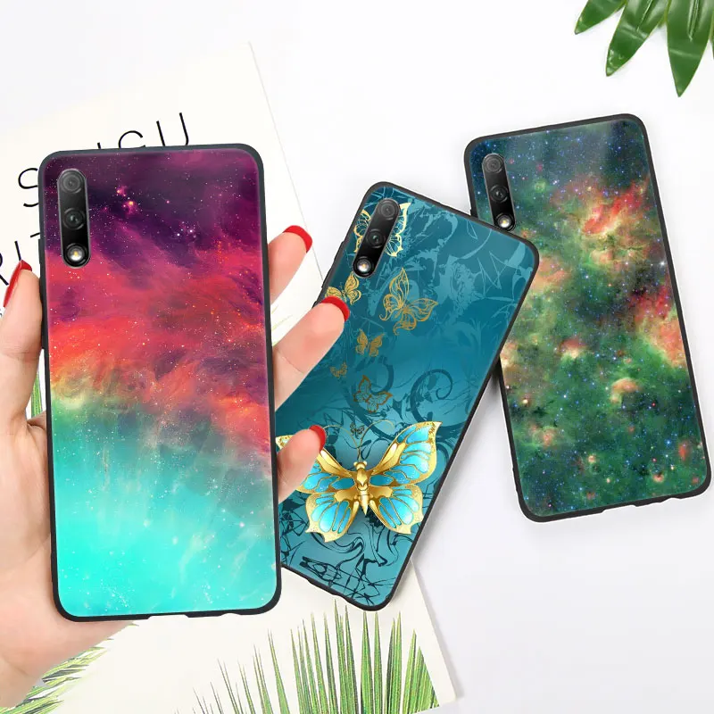 Глянцевый яркий силиконовый чехол бампер для Huawei Honor 8X 9X 8A 8C 8S задняя крышка