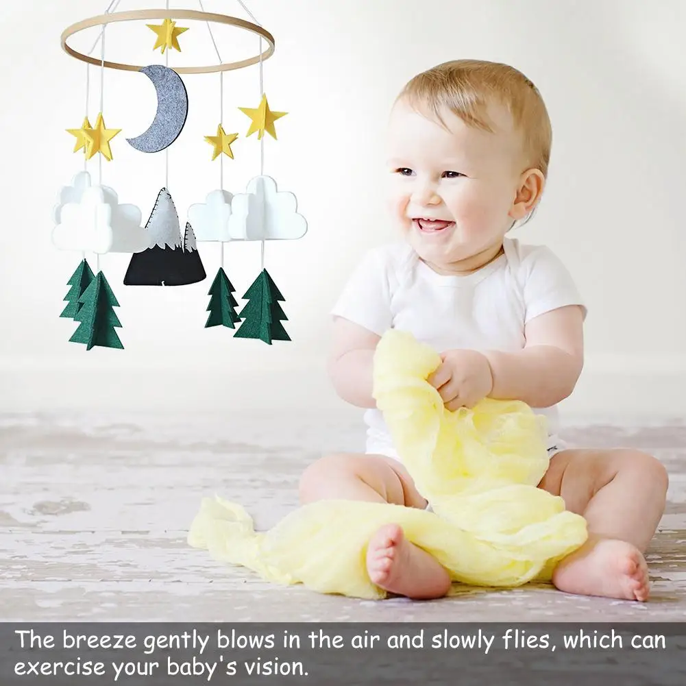 Мобильное подвесное украшение войлок для спальни мальчиков/девочек детская