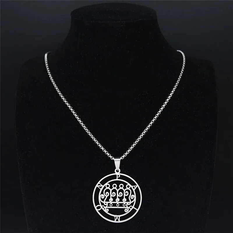 2022 ожерелье из нержавеющей стали с изображением знаменитости сатаны животные