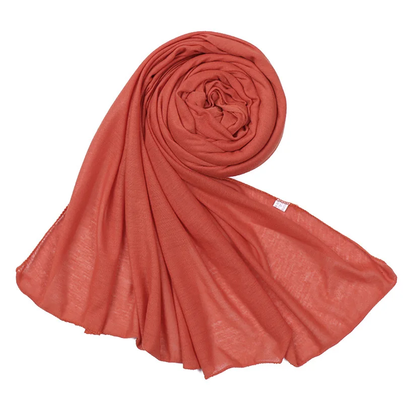 

New monochrome women's jersey long scarf mercerized cotton warm scarf shawl in autumn and winter mask for face fashion