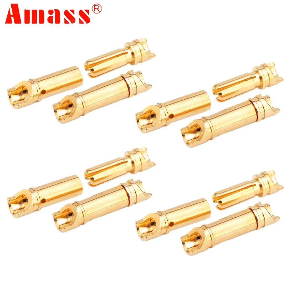 Amass GC 3514 3 5 мм Золотая пуля Разъем для RC ESC двигатель Lipo батарея Rc автомобиль