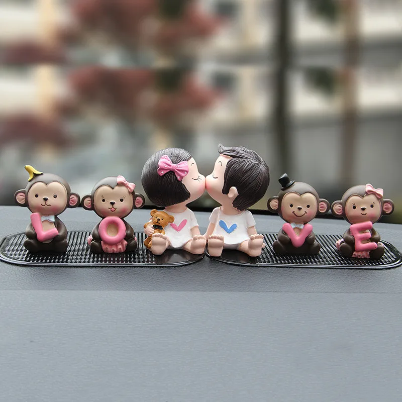 Милые Мультяшные украшения для автомобиля из смолы 1 комплект любовь алфавит