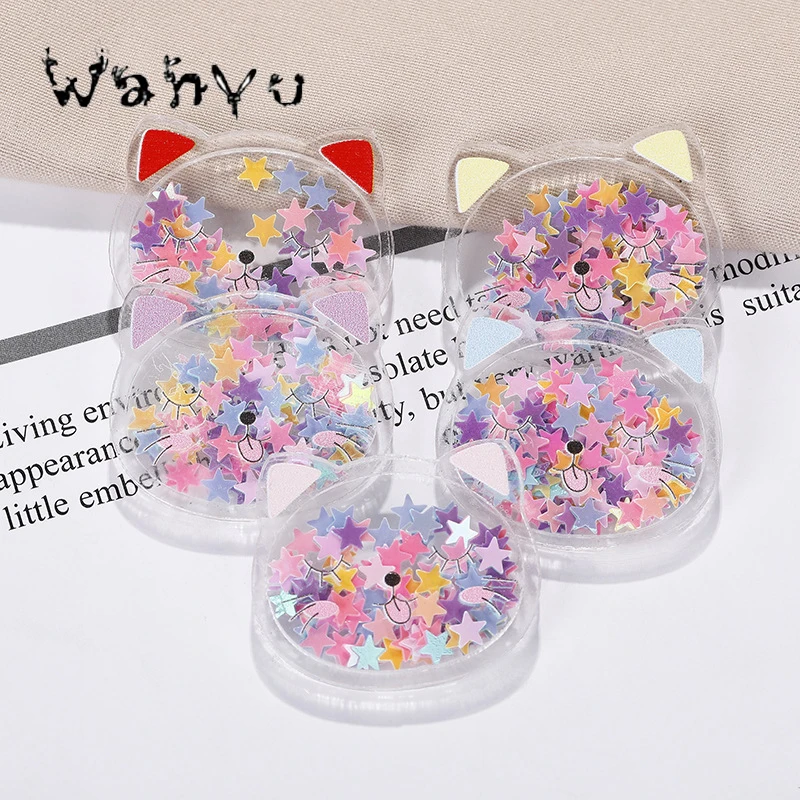 Цена по прейскуранту завода 50 шт./лот 3 см Акриловая форма лица кота с зыбучим