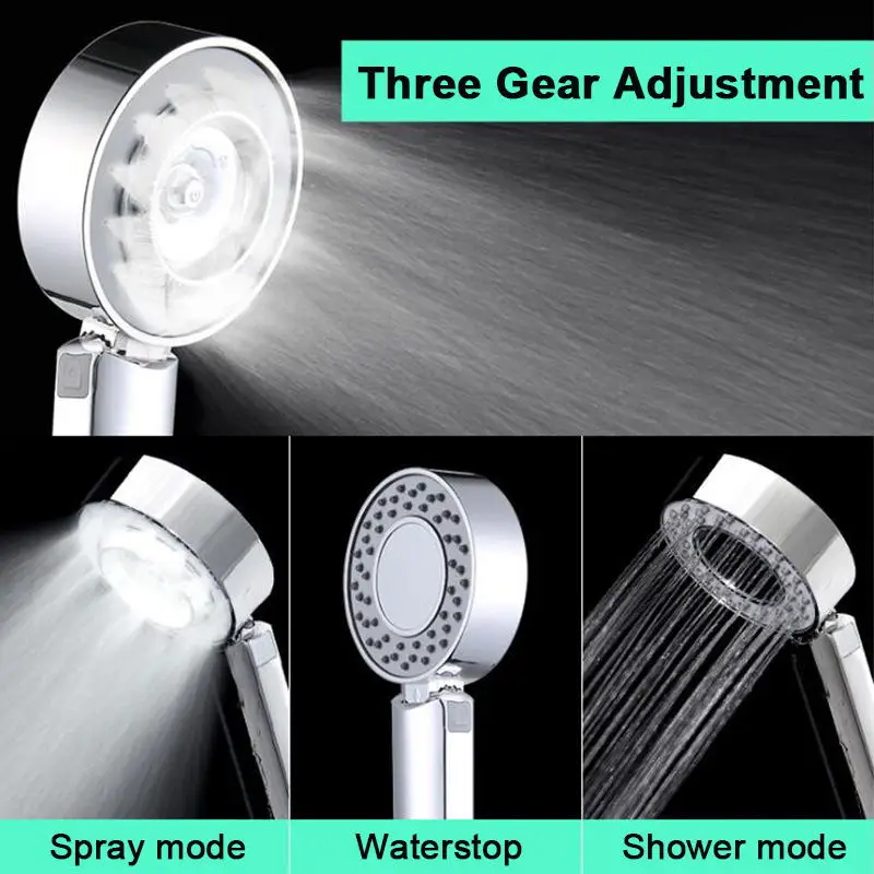 

High Pressure Water Saving Shower Head Double-sided Multi-function Handheld Shower Spray Bath Showerhead WB8450
