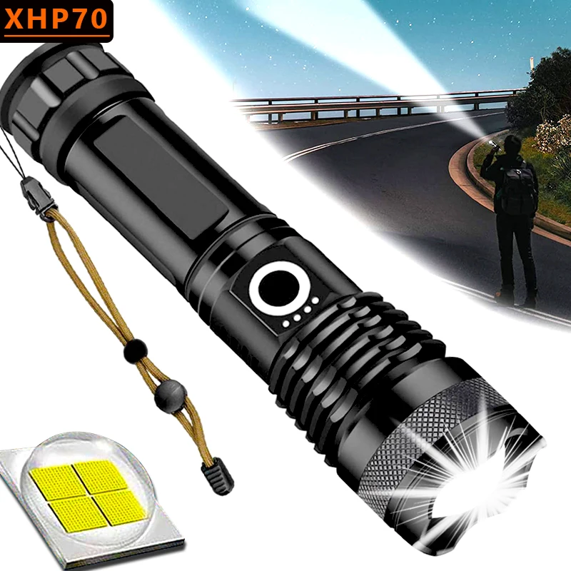 Самый мощный фонарик XHP70 5 режимов Usb зум светодиодный перезаряжаемый XHP50
