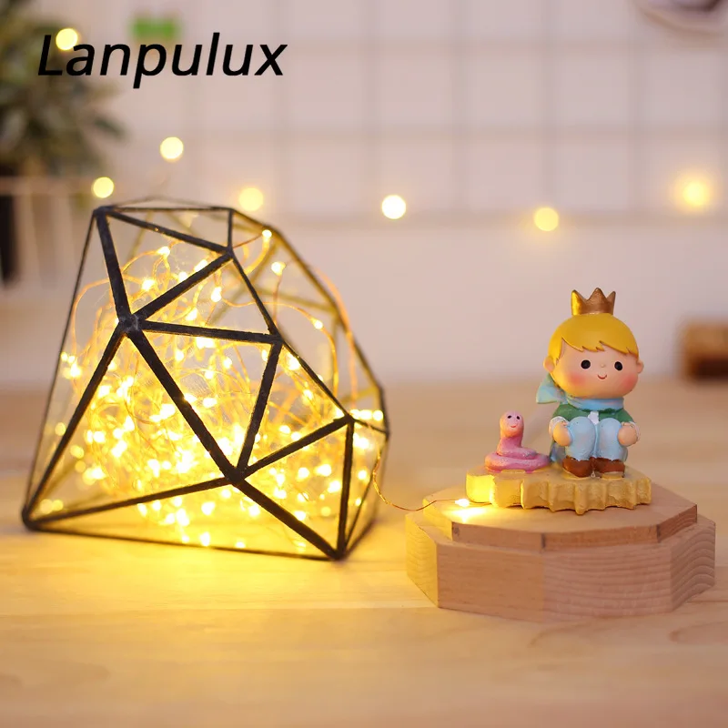 Романтическая ночная лампа Lanpulux кукла Геометрическая теплая белая для помещения