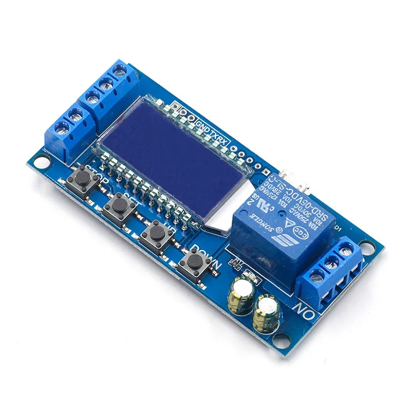 

10PCS 6-30V Micro USB Digital LCD Display Time Delay Relay Module Control Timer Switch Trigger Cycle Module XY-LJ02