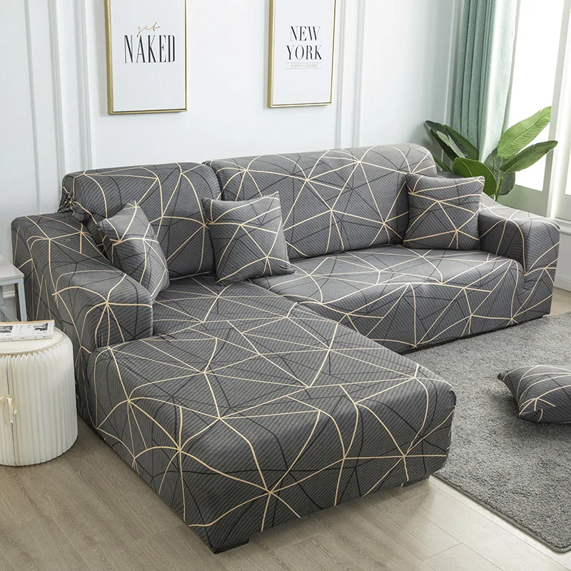 Защитное покрытие для дивана эластичное на угловой диван в гостиную 1/2/3/4-местный