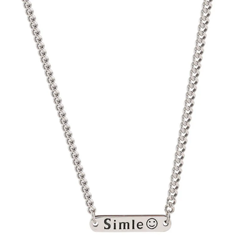 

Chu Han S925 Retro Smile Woman Clavicle Necklace Neck Jewelry